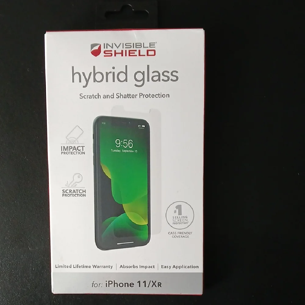 Hybrid Glass Screen Protector for iPhone 11/XR - White